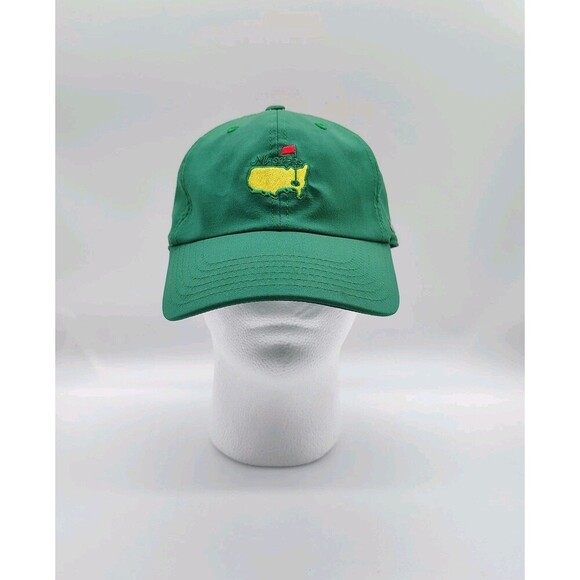 Masters Golf American Needle Hat StrapBack Silver Performance Green Adjustable - Picture 1 of 7